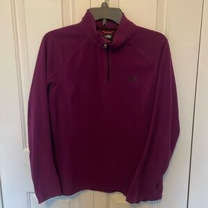The North Face Women's Sz Large Fleece 1/4 Zip Pullover top GUC B52